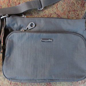 Baggallini gray small crossbody 2 section bag, nwo